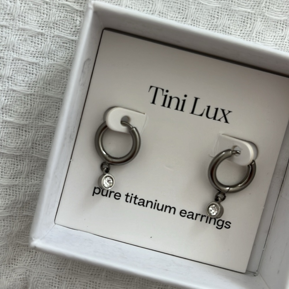 Tini Lux Charm Hoop Earrings